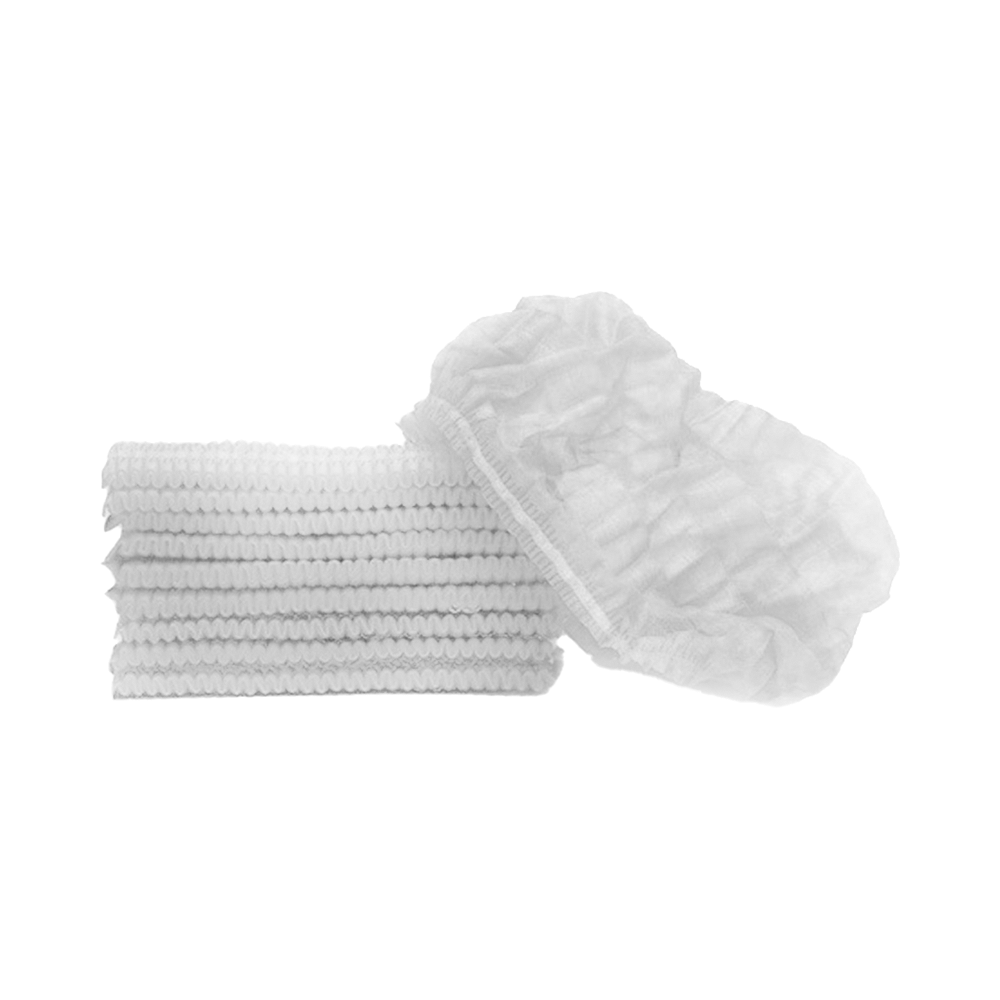 S4 Healthcare Bouffant Crimp Disposable Non Woven Cap Large White