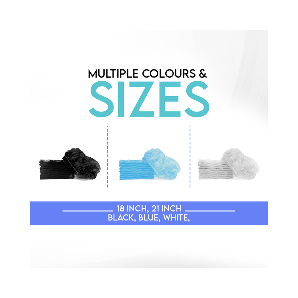 S4 Healthcare Bouffant Crimp Disposable Non Woven Cap Large White - Image 2