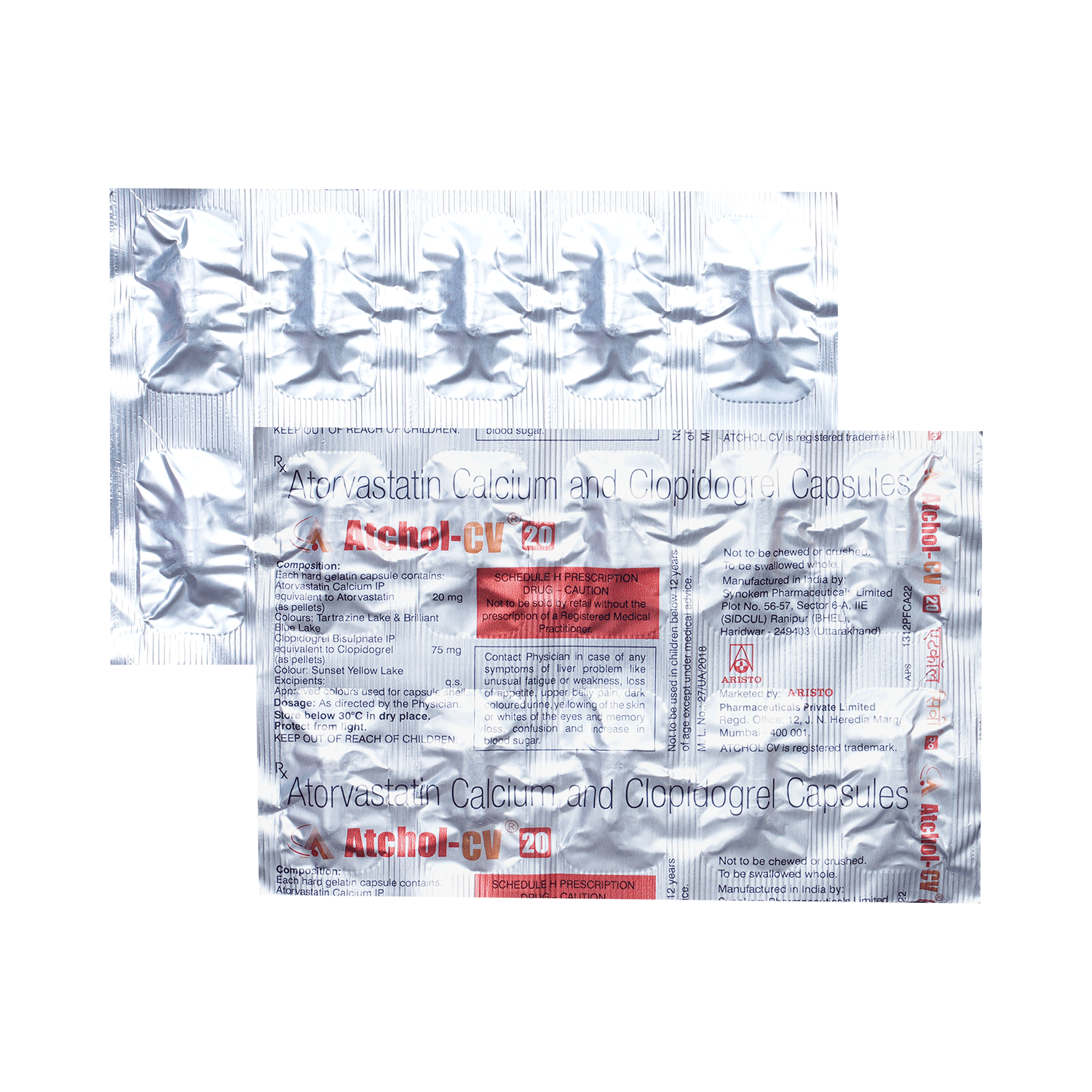 Atchol CV 20mg/75mg Capsule - Image 1