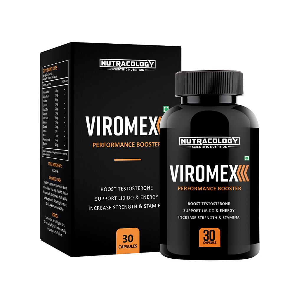Nutracology Combo Pack of Viromex Performance Booster 30 Capsule & Erekt Power Oil 30ml - Image 3