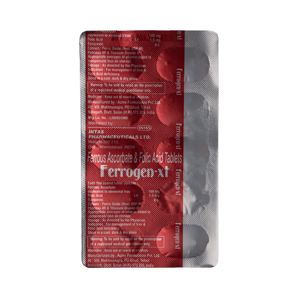 Ferrogen-XT Tablet For Folic acid Deficiency - Image 5
