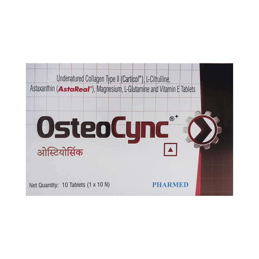 Osteocync Tablet with Collagen, Magnesium, Glutamine & Vitamin E | For Joint Health