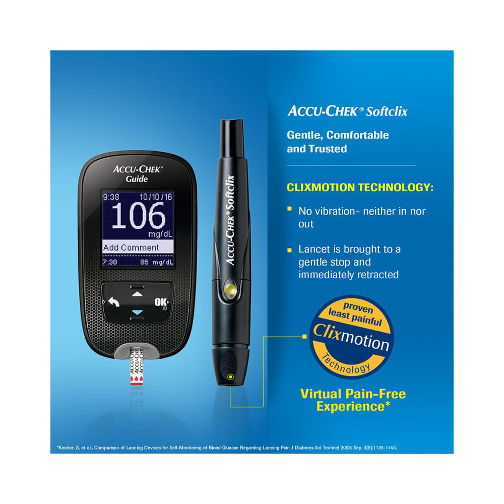 Accu-Chek Combo Pack of Guide Wireless Blood Glucose Monitoring System with 10 Strip Free & Accu-Chek Guide 50 Strip - Image 15
