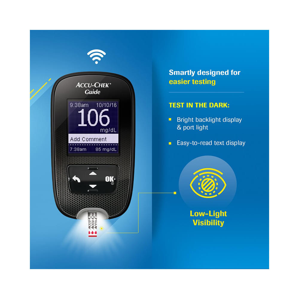 Accu-Chek Combo Pack of Guide Wireless Blood Glucose Monitoring System with 10 Strip Free & Accu-Chek Guide 50 Strip - Image 16