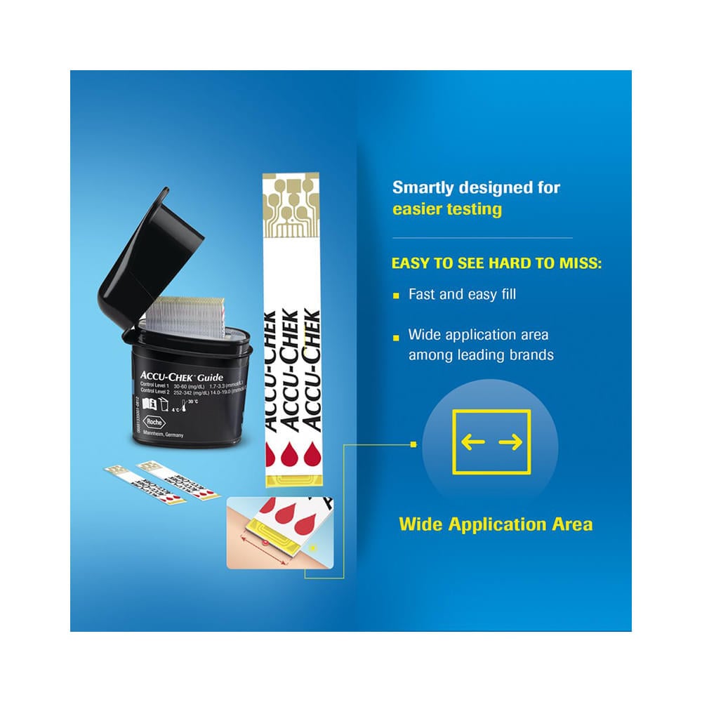 Accu-Chek Combo Pack of Guide Wireless Blood Glucose Monitoring System with 10 Strip Free & Accu-Chek Guide 50 Strip - Image 12