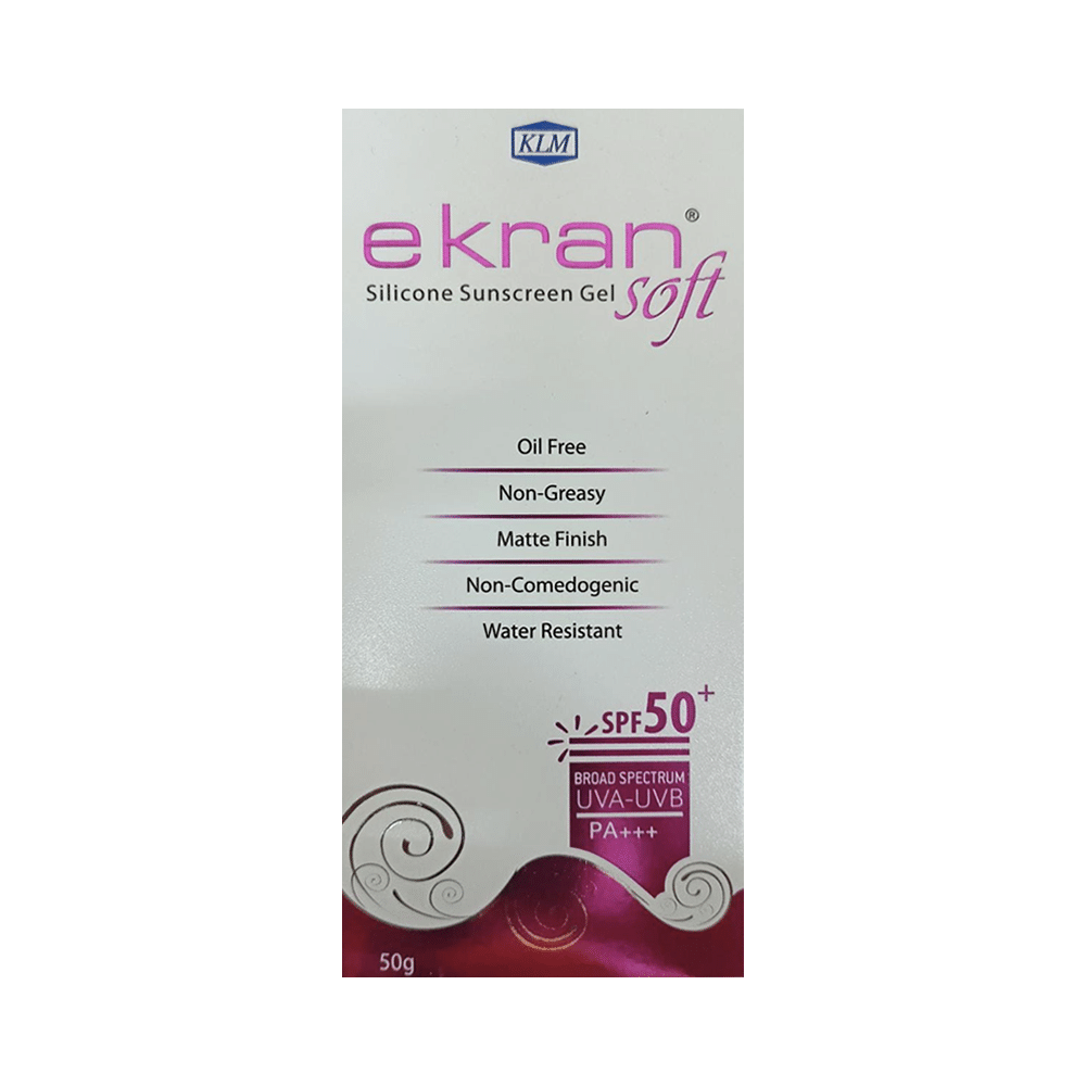 Ekran Silicone Sunscreen UVA/UVB Gel Soft SPF 50+ PA+++ | Oil Free, Matte Finish & Water Resistant