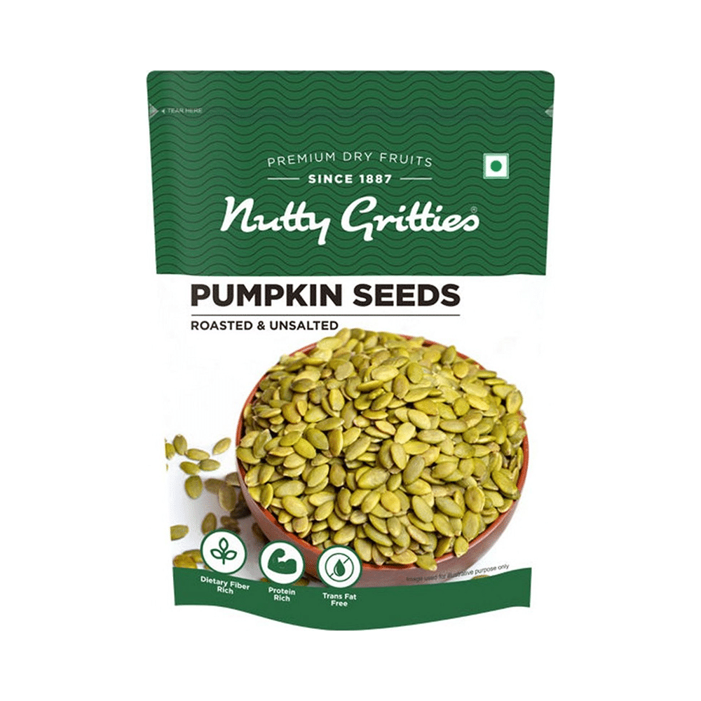 Nutty Gritties Roasted & Unsalted Pumpkin Seeds - Image 1
