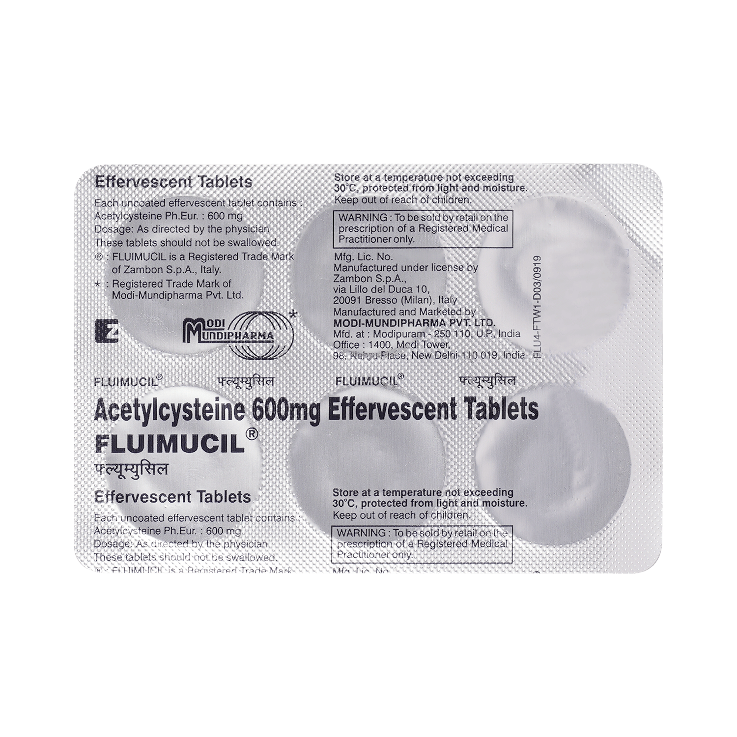Fluimucil Eff 600mg Tablet - Image 5
