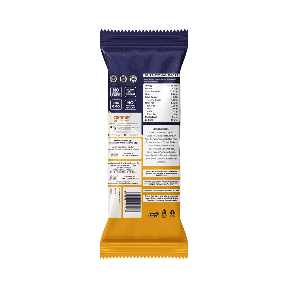 Whey To Go Energy Bar (35gm Each) Peanut Butter - Image 2