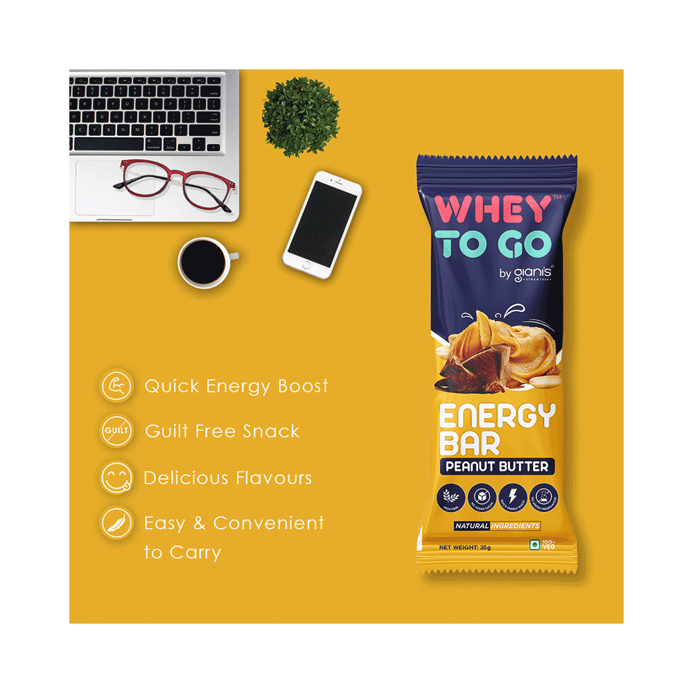 Whey To Go Energy Bar (35gm Each) Peanut Butter - Image 6