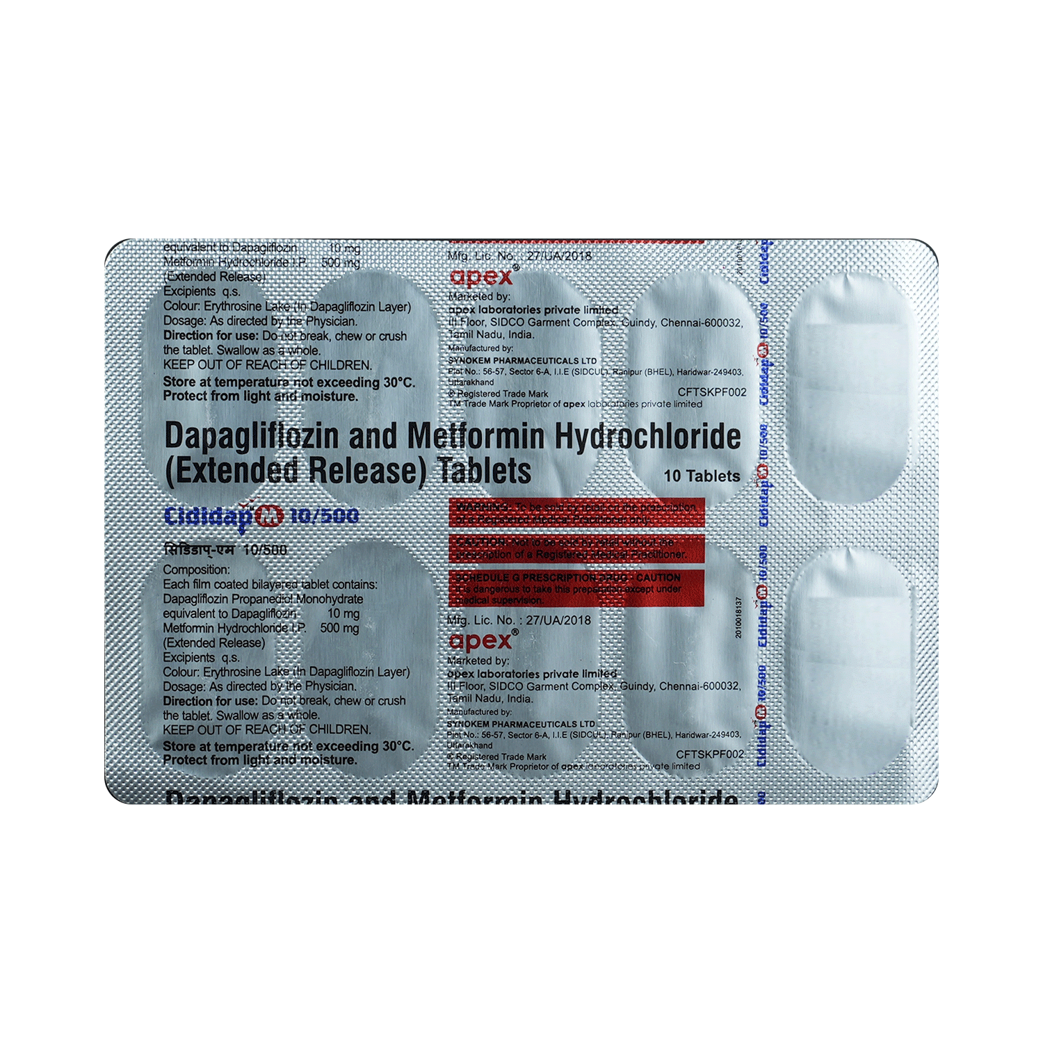 Cididap M 10mg/500mg Tablet - Image 3