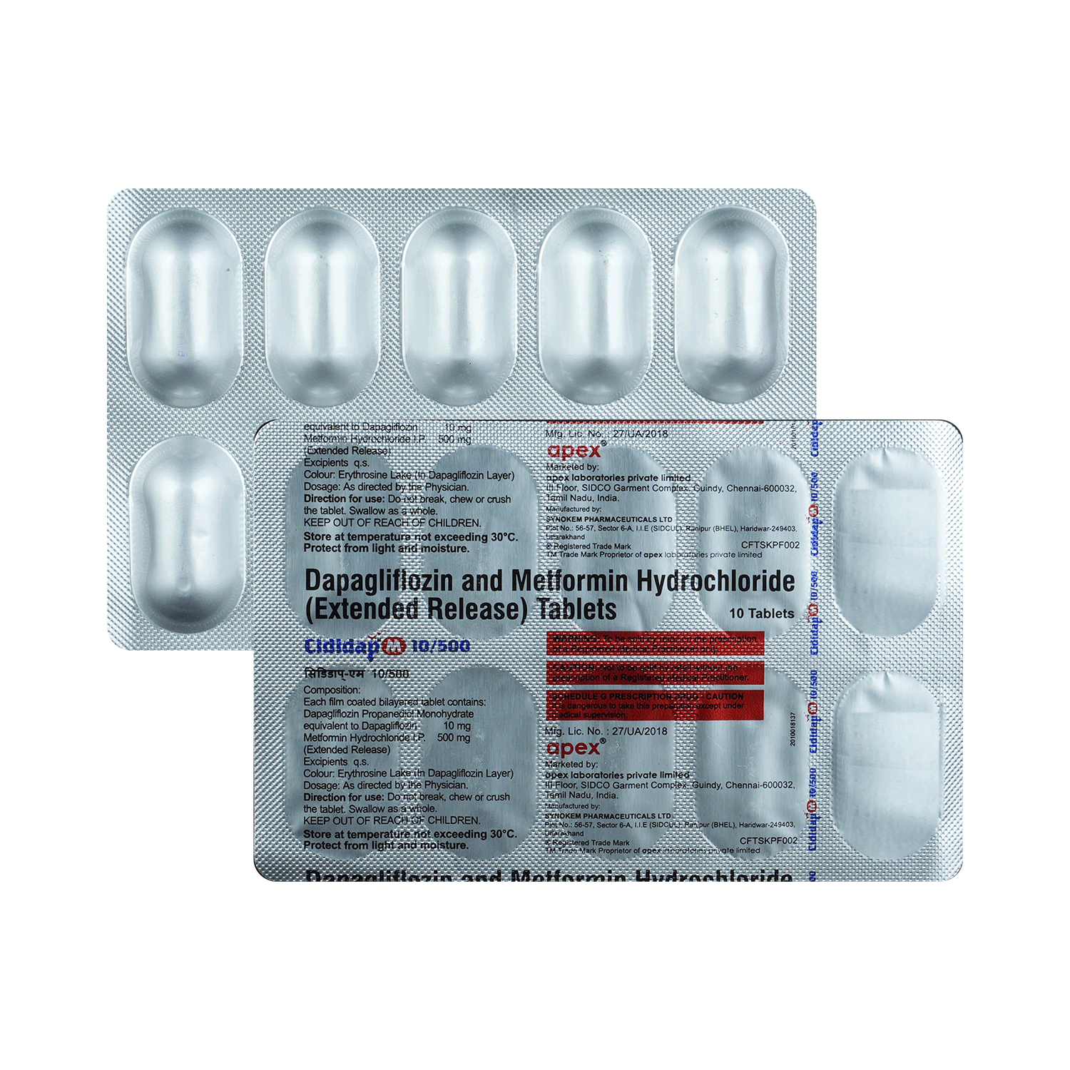 Cididap M 10mg/500mg Tablet