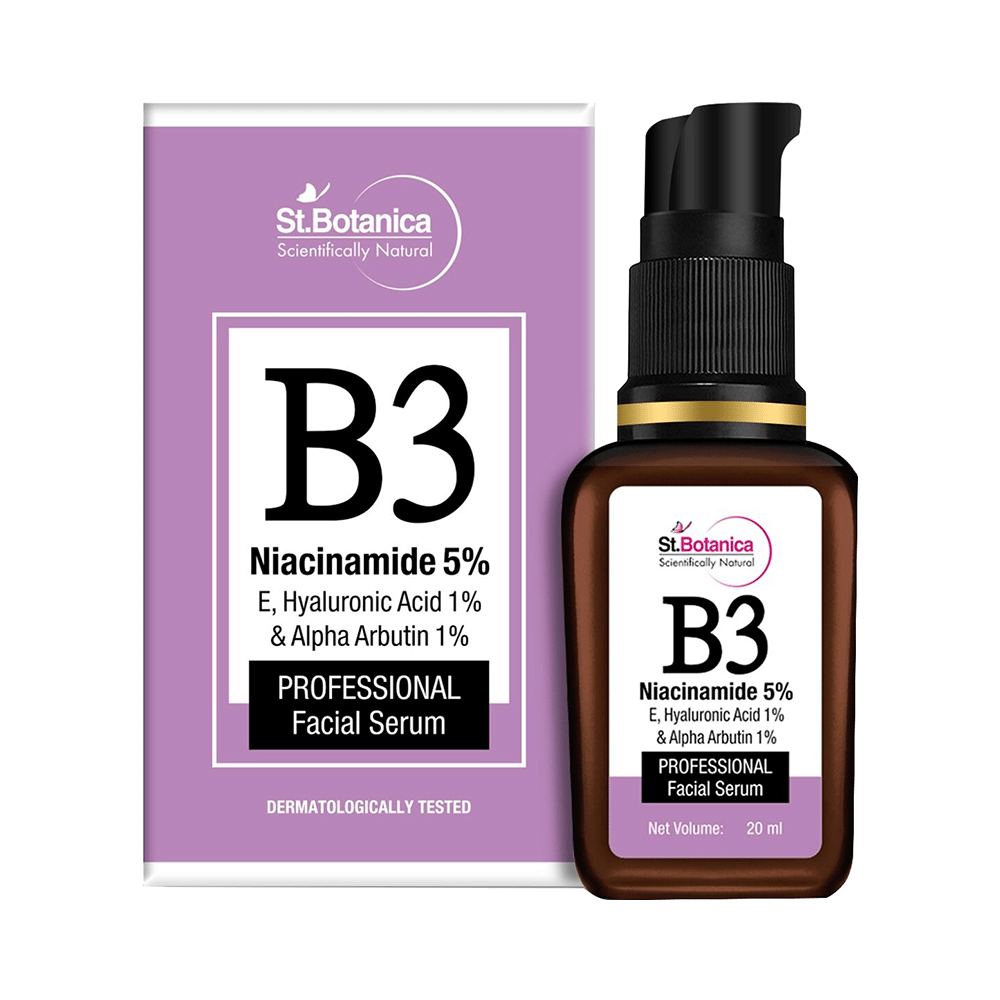 St.Botanica B3 Niacinamide 5%, E, Hyaluronic Acid 1% & Alpha Arbutin 1% Professional Facial Serum - Image 1