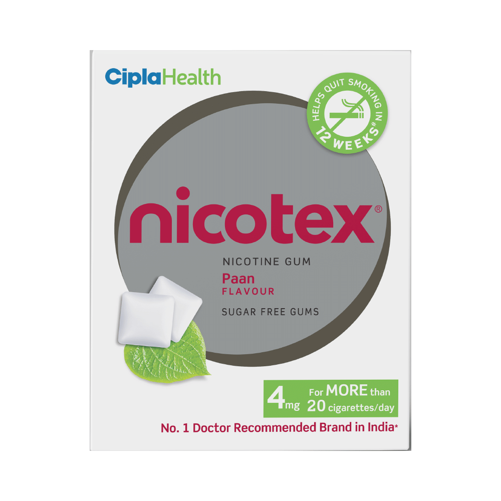 Nicotex Nicotine Sugar Free 4mg Chewing Gums Paan