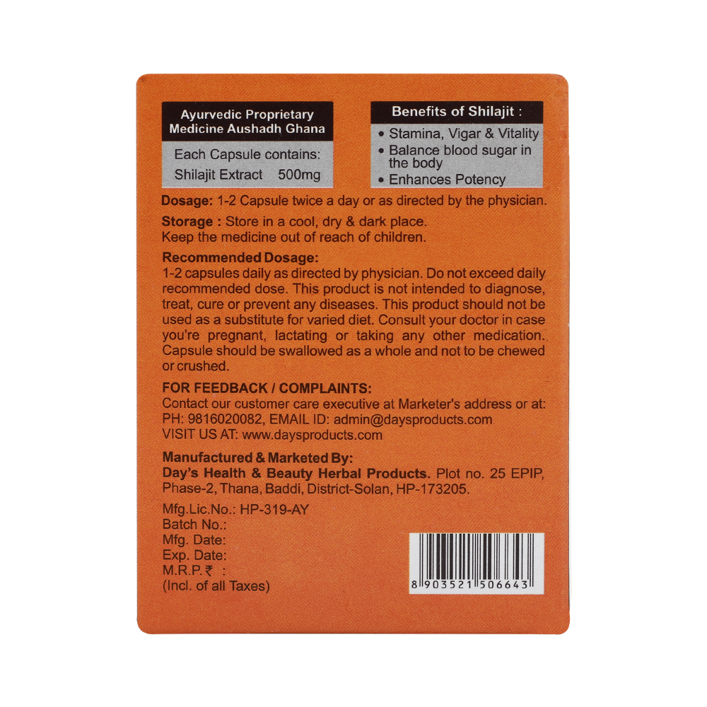 Day's Shilajit Capsule (30 Each) - Image 3