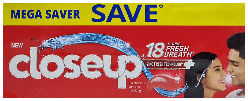 Closeup Everfresh+ Red Hot Toothpaste (150gm Each) - Image 1