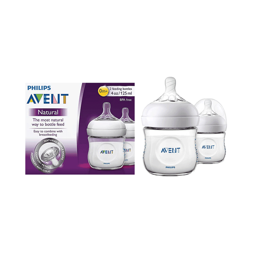 Philips Avent Natural Feeding Bottle (125ml Each)