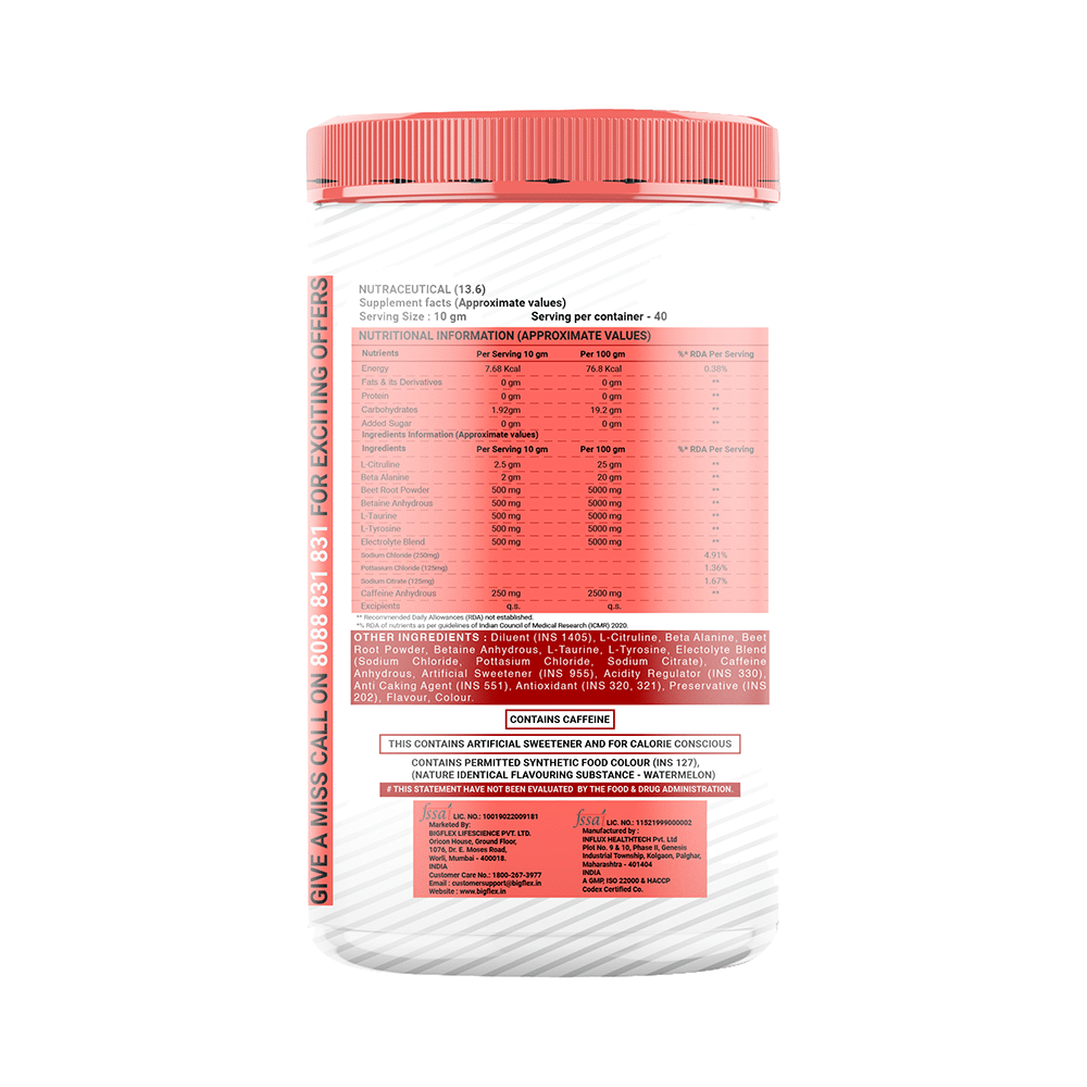 Big Flex Pre Workout Powder Watermelon - Image 2