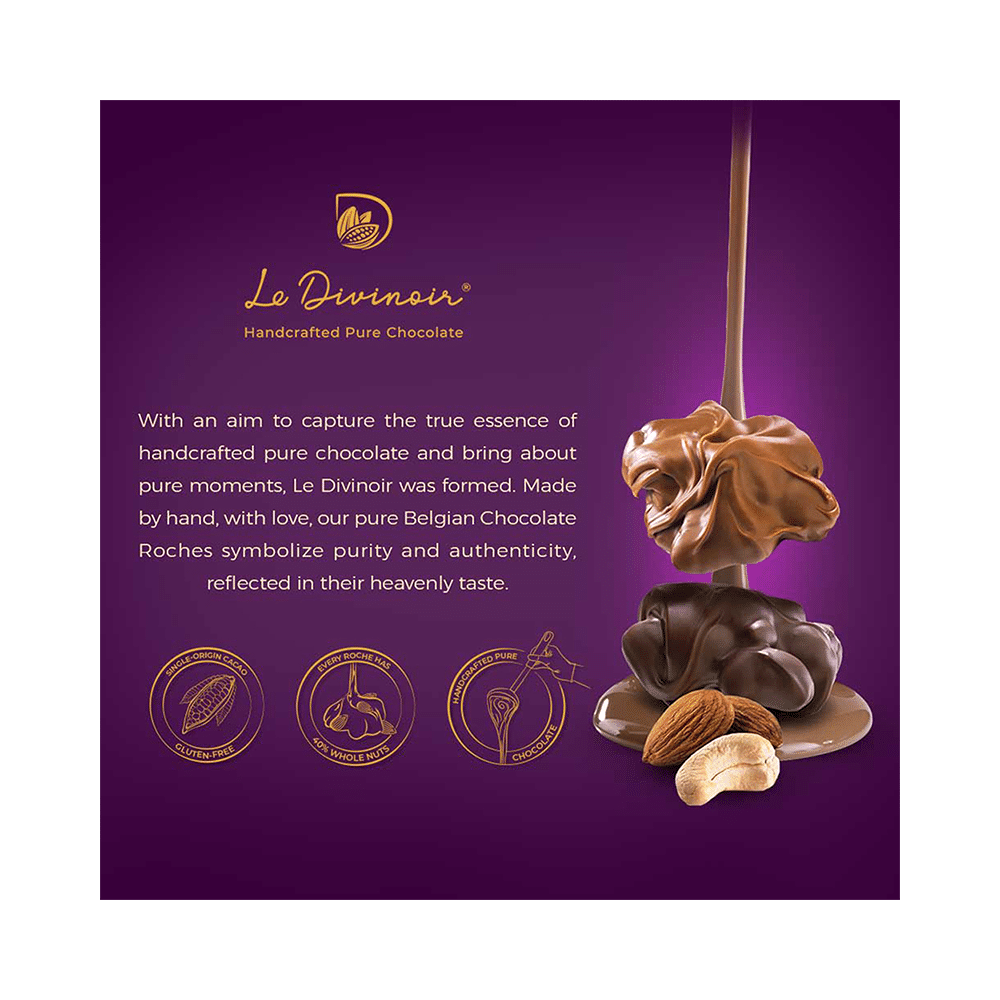 Le Divinoir Handcrafted Pure Mini Dark Almond Roches-No Vegatable Fat - Image 3