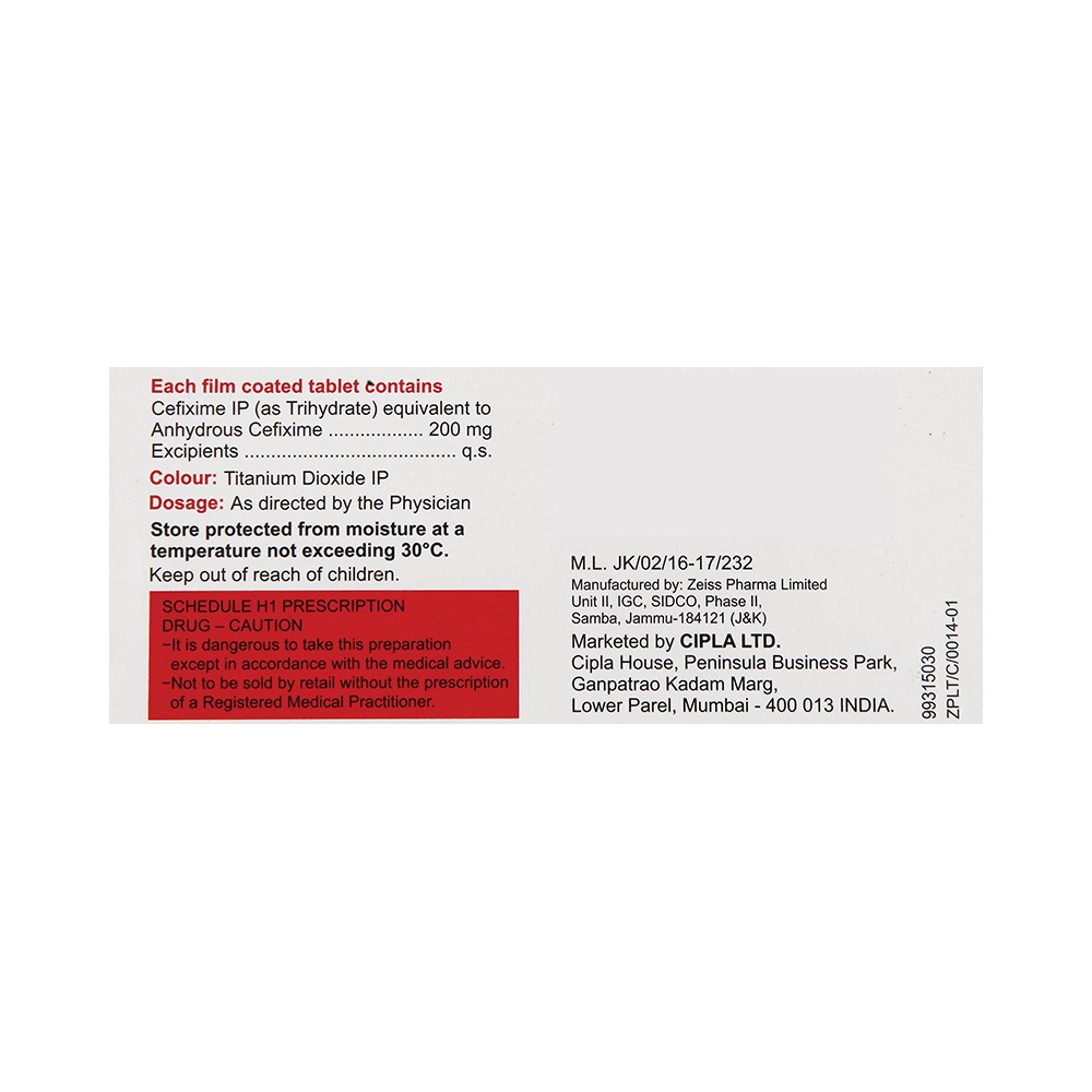 Cefrax 200 Tablet - Image 2