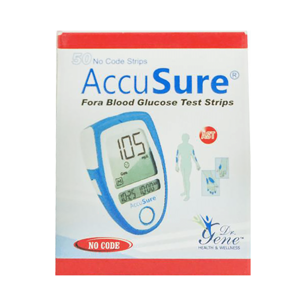 Dr. Gene Accusure Blood Glucose Test Strip (Only Strip) - Image 1
