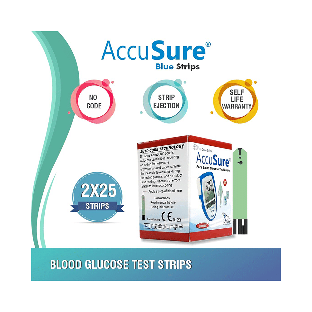 Dr. Gene Accusure Blood Glucose Test Strip (Only Strip) - Image 8