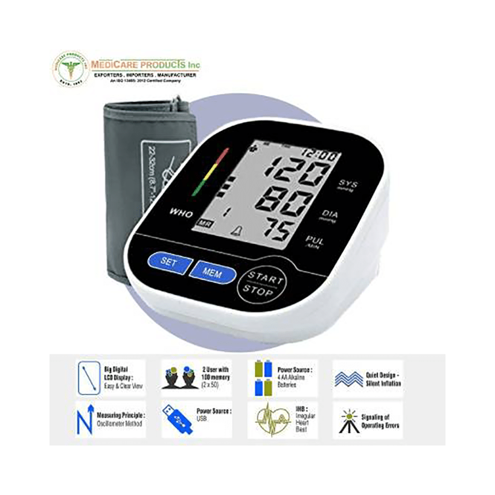 MCP Healthcare Fully Automatic Micro USB Compatible BP Monitor - Image 2