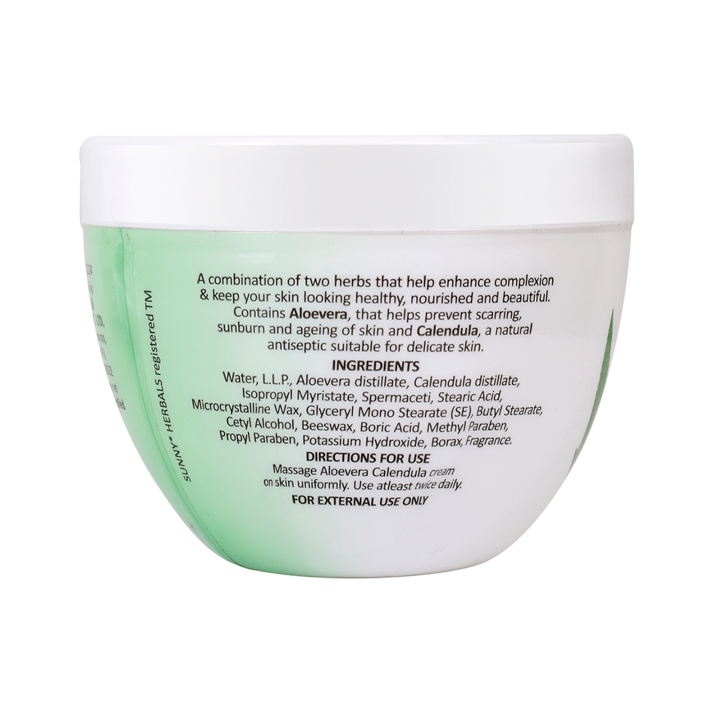Sunny Herbals Aloevera Calendula Cream with 15gm Foot Cream Free - Image 2