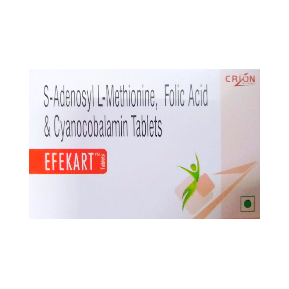 Efekart S-Adenosyl L-Methionine, Folic Acid & Cyanocobalamin Tablet - Image 1