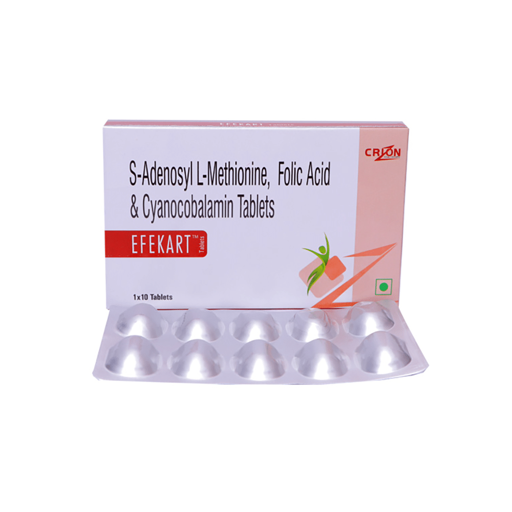 Efekart S-Adenosyl L-Methionine, Folic Acid & Cyanocobalamin Tablet - Image 3