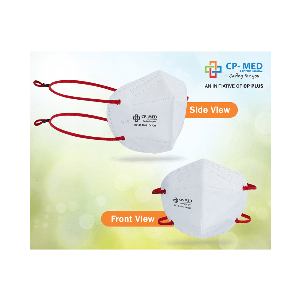 CP-Med N95 FFP2 Hypashield 6 Layers Anti-Bacterial Mask with Headloop Universal White - Image 2