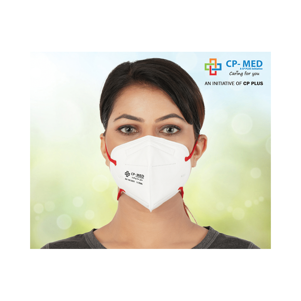 CP-Med N95 FFP2 Hypashield 6 Layers Anti-Bacterial Mask with Headloop Universal White - Image 3