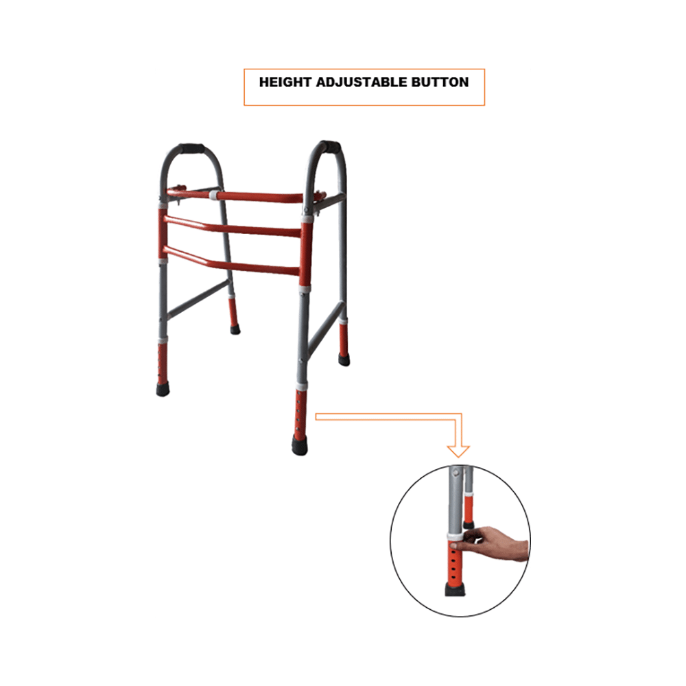 Komfort Pride Surgical Foldable Walker Orange - Image 5