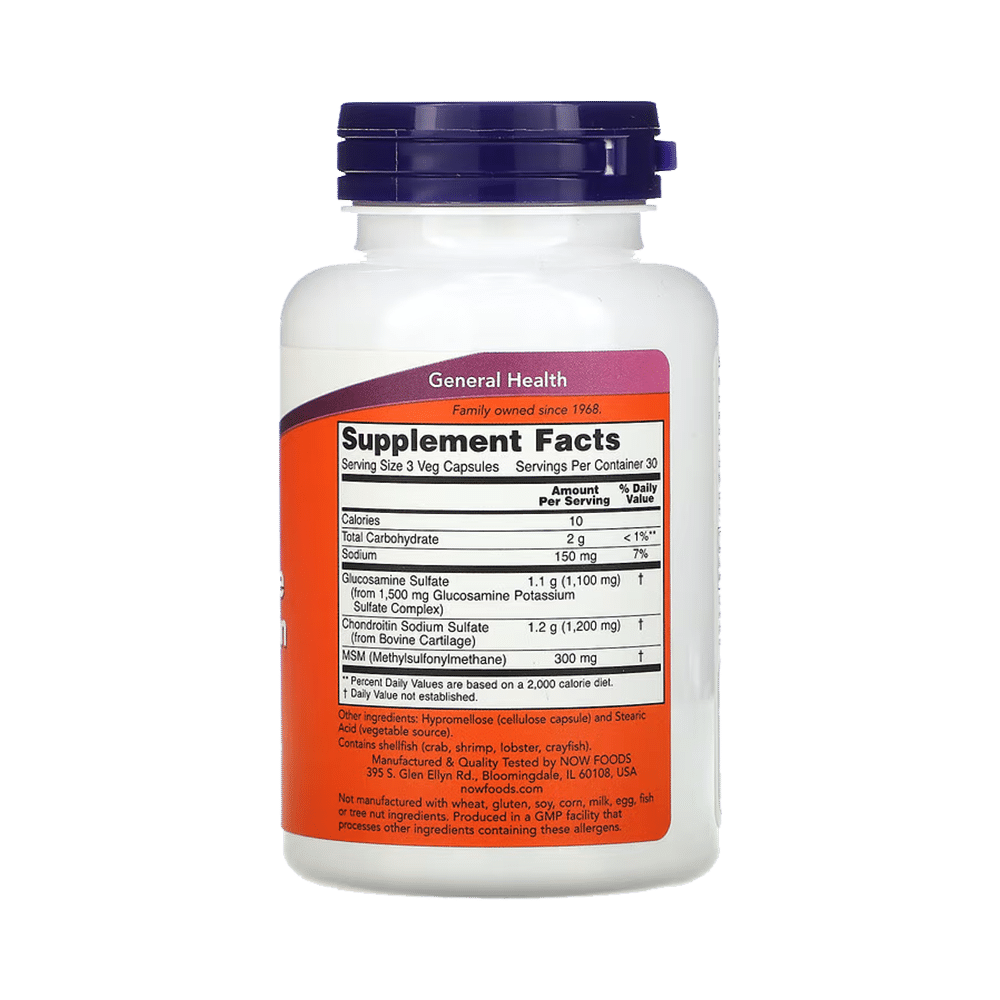 Now Foods Glucosamine & Chondroitin with MSM Veg Capsule - Image 2