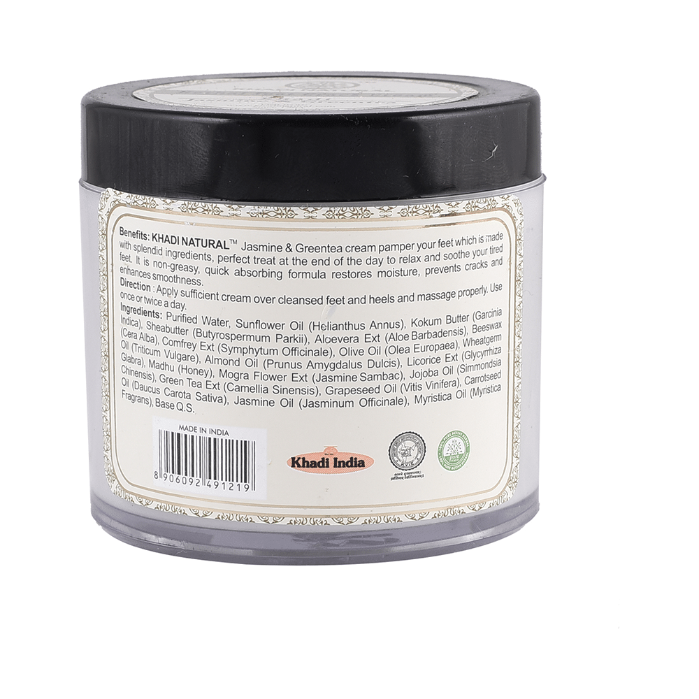 Khadi Naturals Ayurvedic Jasmine & Green Tea Foot Crack Cream - Image 2