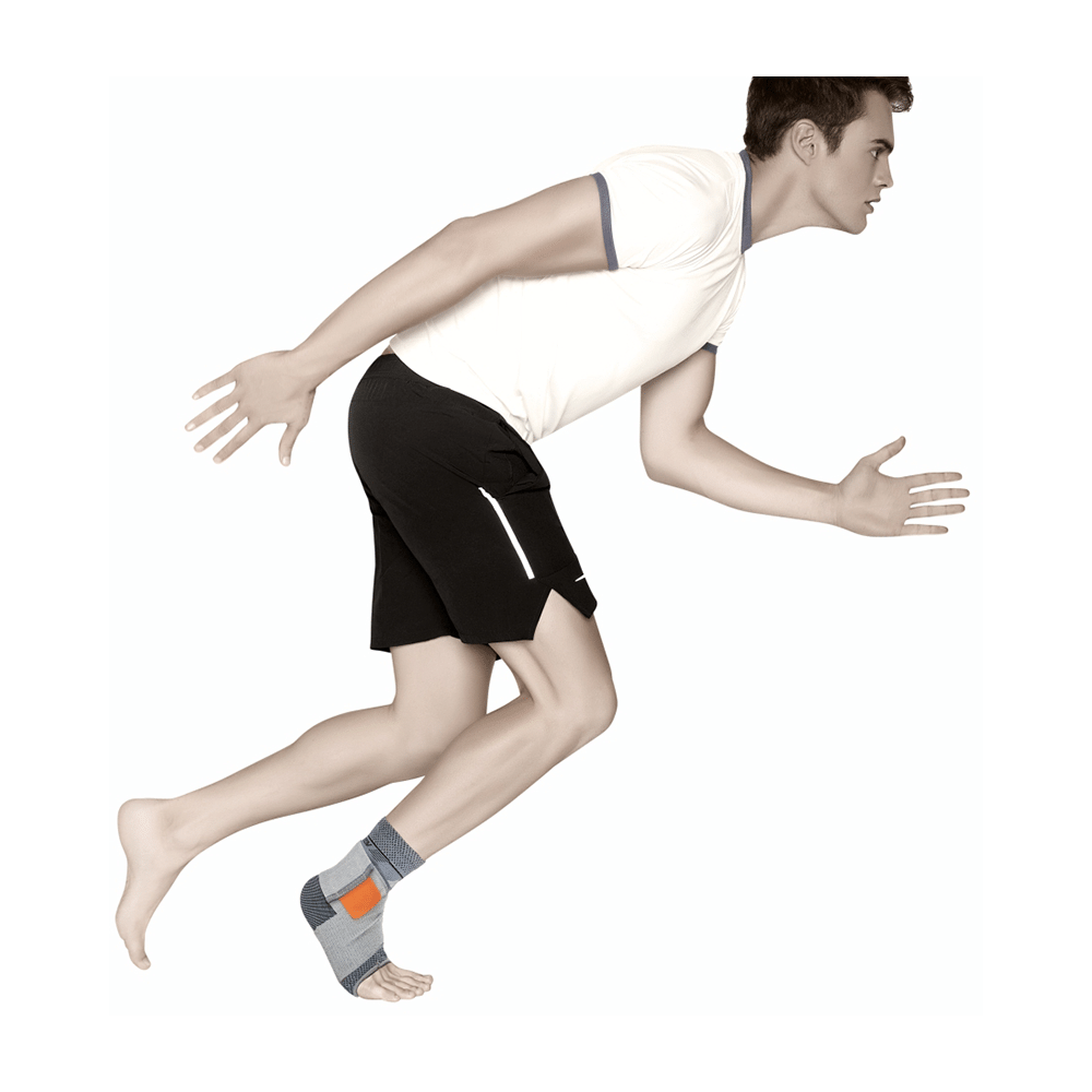 Vissco 2 in 1 Anklet + Binder to support & stability to the ankle Sprain, Swelling Muscle Small Grey