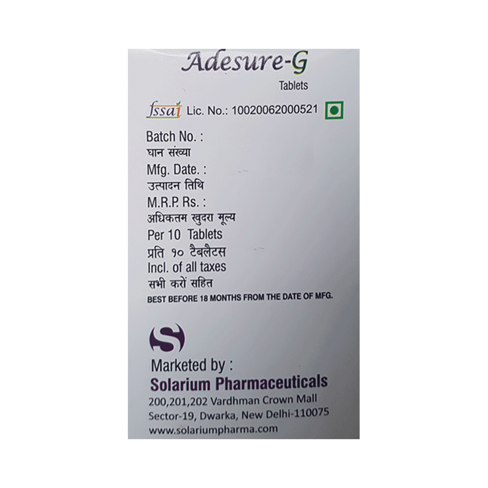 Adesure-G Tablet (10 Each) - Image 2