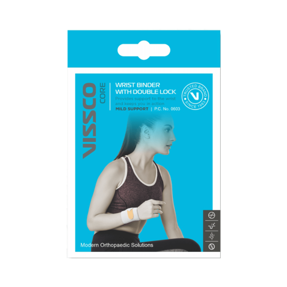 Vissco Core 0603 Wrist Binder With Double Lock Large Grey - Image 2