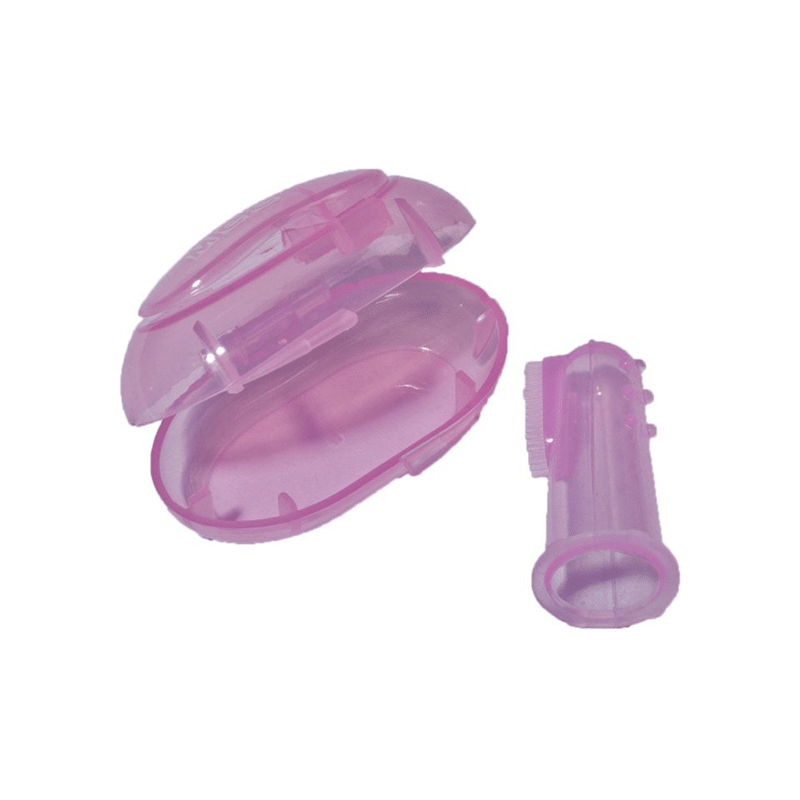 Mee Mee Unique Finger Brush with Cover Pink - Image 3