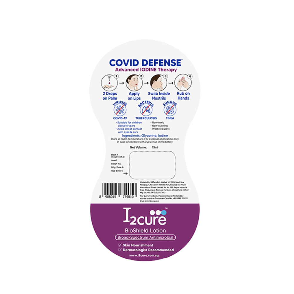 I2Cure BioShield Lotion | Alcohol-Free (15 ml Each) - Image 2