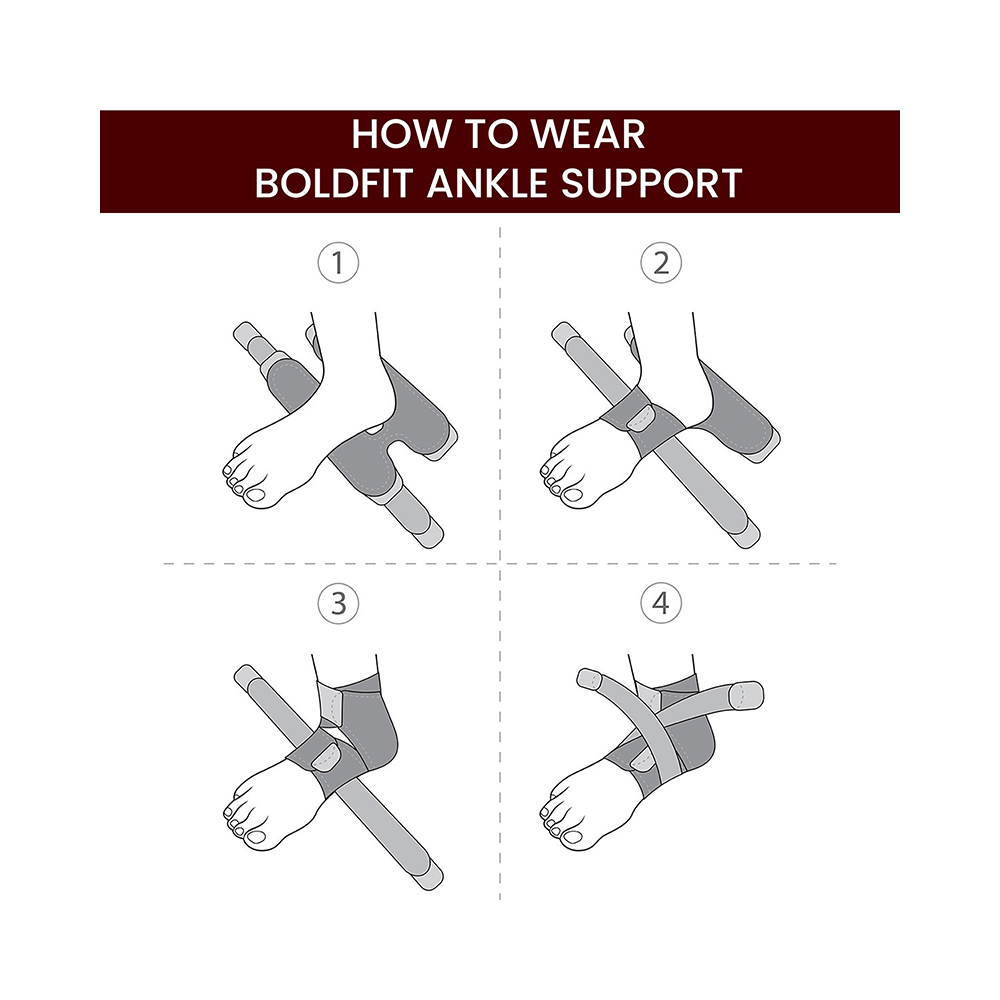 Boldfit Ankle Support For Pain Relief Black - Image 4