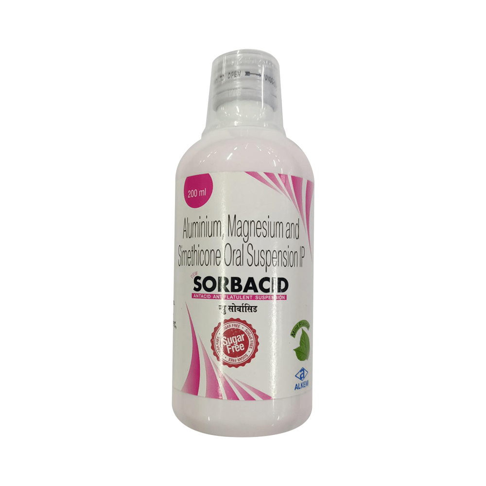 Sorbacid Antacid Antiflatulent Oral Suspension Sugar Free - Image 1