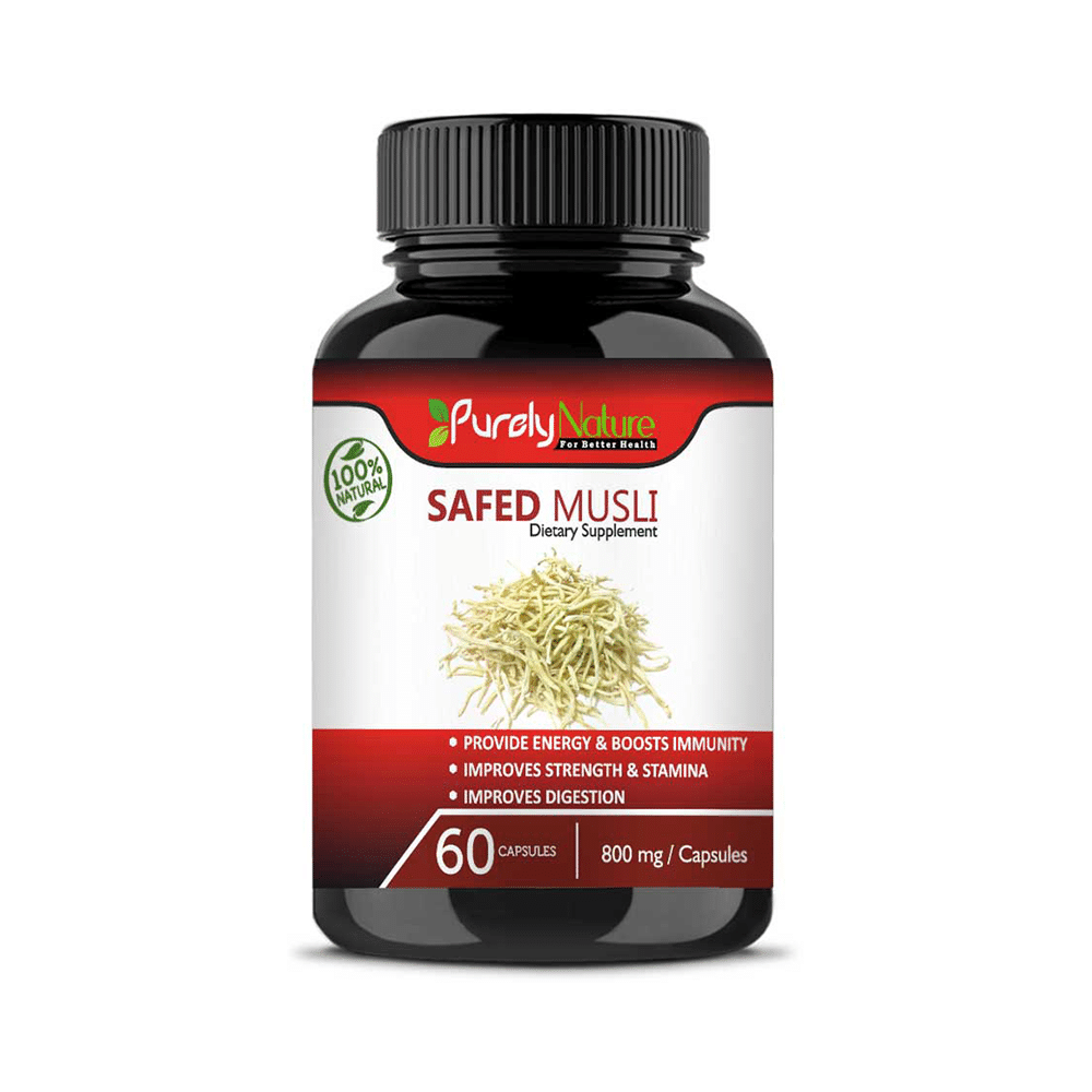 Purely Nature Safed Musli 800mg Capsule