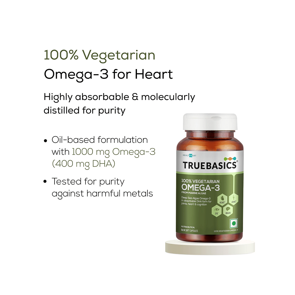 TrueBasics 100% Vegetarian Omega 3 Soft Capsule - Image 3