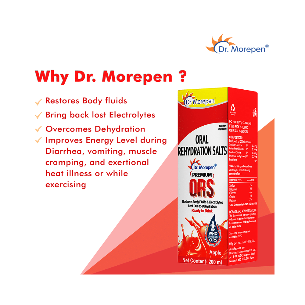 Dr. Morepen Premium ORS Ready to Drink Apple - Image 3