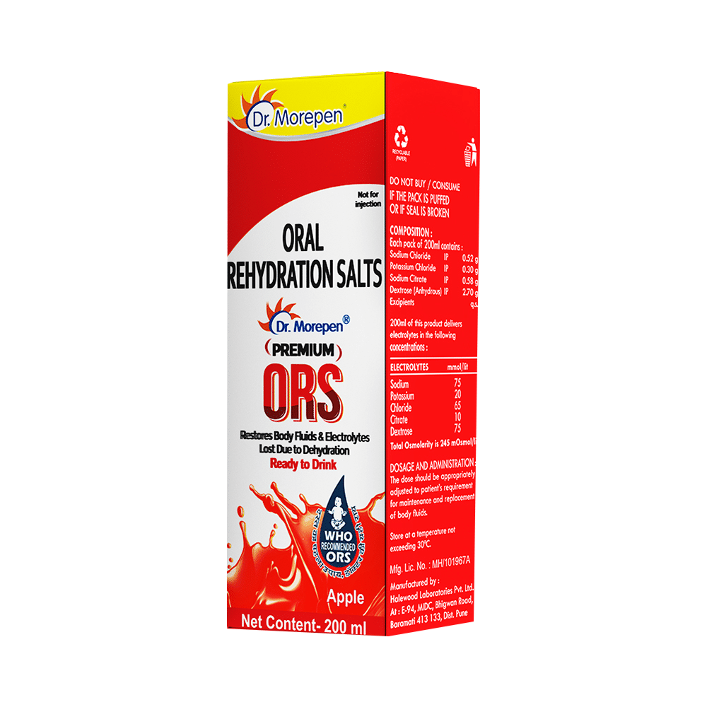 Dr. Morepen Premium ORS Ready to Drink Apple