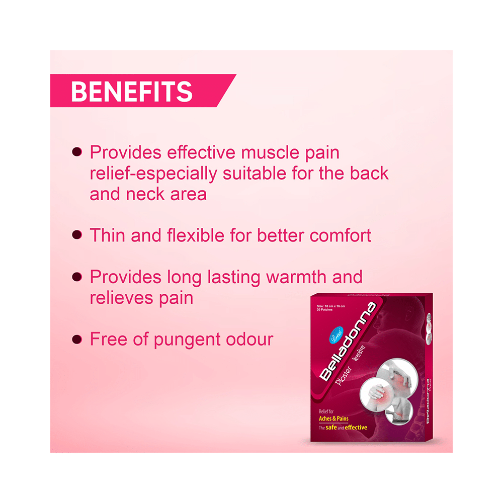 Leeford Belladonna Plaster for Aches & Pains 10cm x 16cm - Image 6