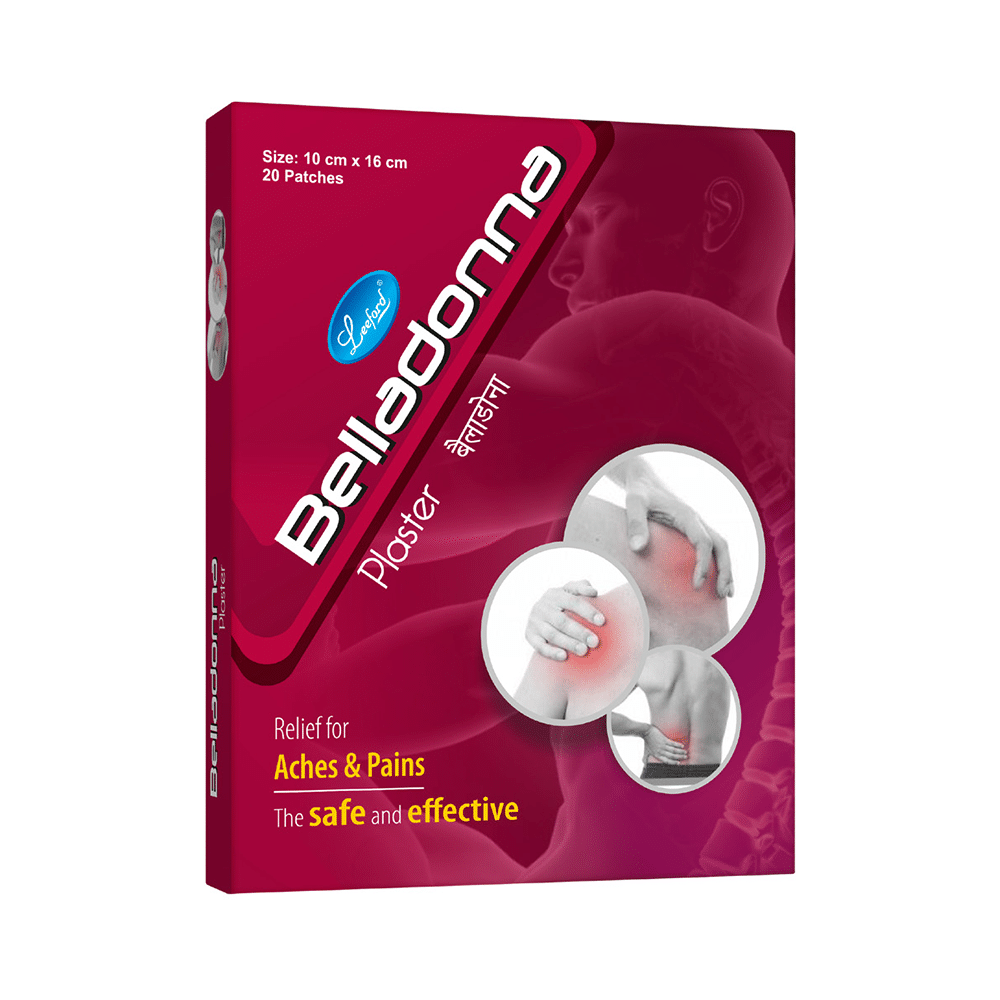 Leeford Belladonna Plaster for Aches & Pains 10cm x 16cm - Image 1