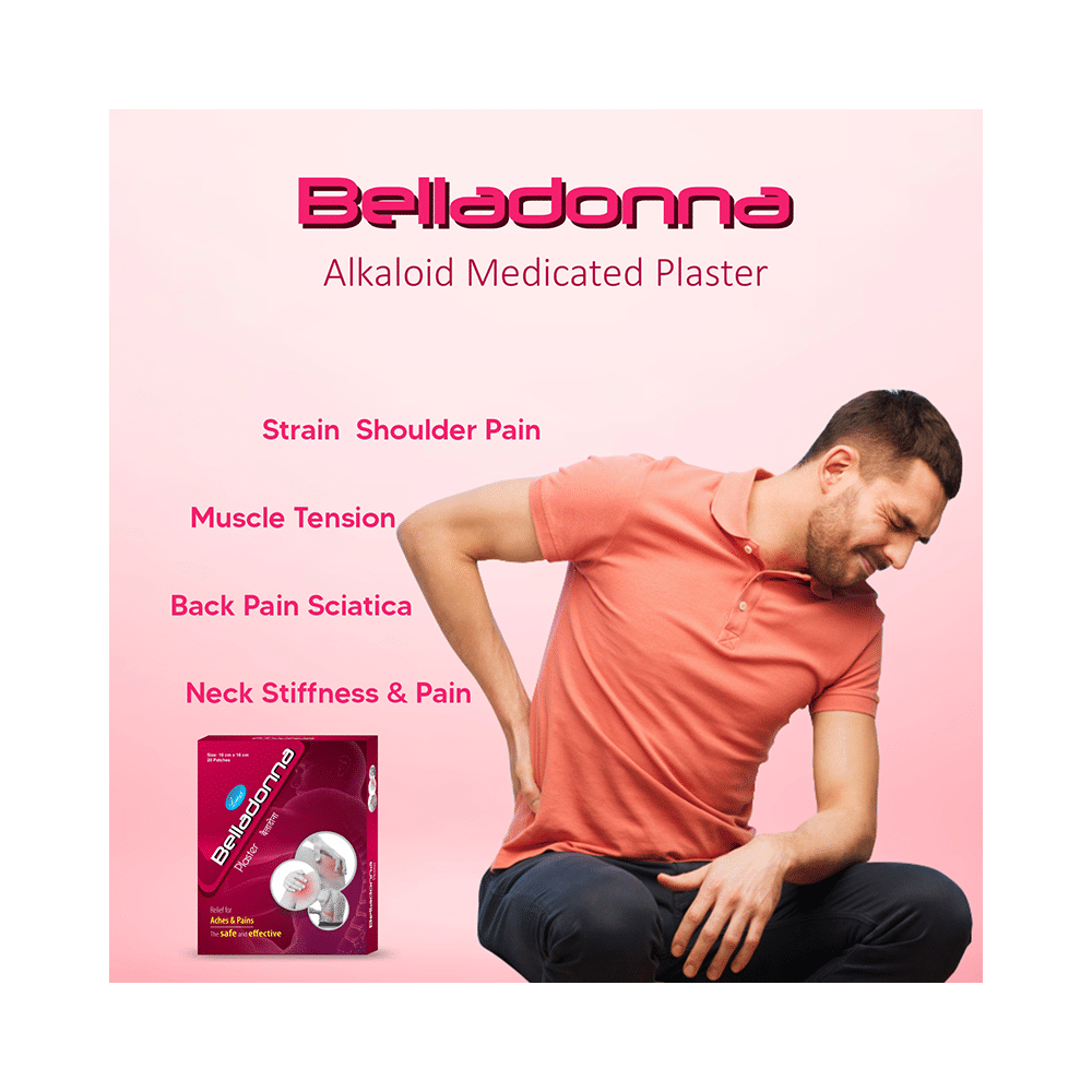 Leeford Belladonna Plaster for Aches & Pains 10cm x 16cm - Image 4