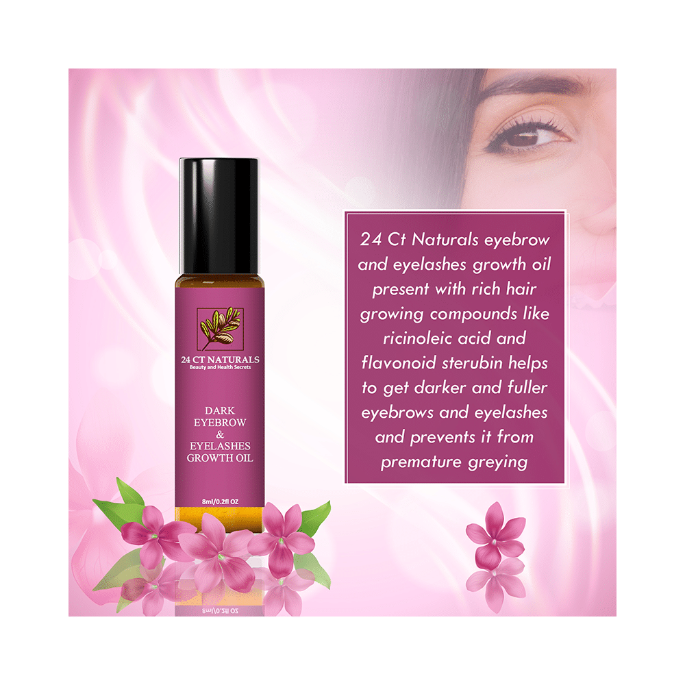 24 CT Naturals Dark Eyebrow and Eyelashes Growth Oil - Image 5